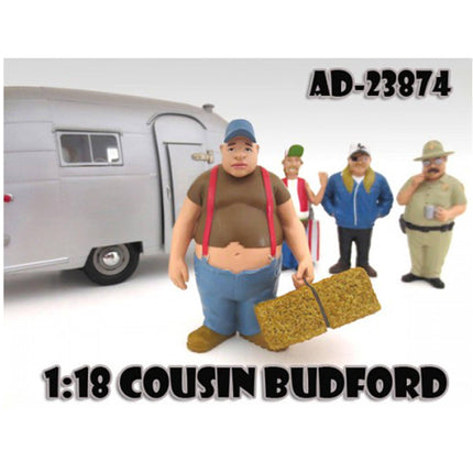 American Diorama Figure - Cousin Budford Trailer Park For 1:18 Diecast Model Cars ,