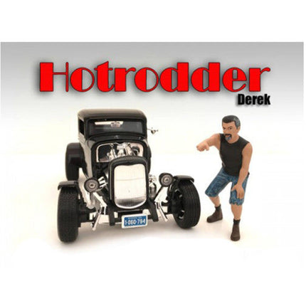 American Diorama Figure - "Hotrodders" Derek For 1:18 Scale Models Blister Pack ,