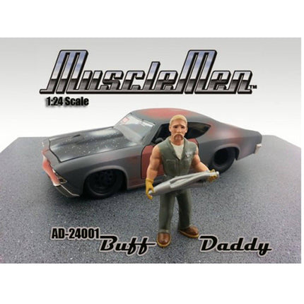 American Diorama Figure - Musclemen Buff Daddy For 1:24 Diecast Car Blister Pack ,