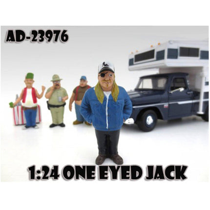 American Diorama Figure - One Eyed Jack "Trailer Park" For 1:24 Diecast Model Cars ,