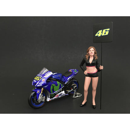 American Diorama Figure - Paddock Girl Polyresin For 1:18 Scale Models, 4 inch Tall ,
