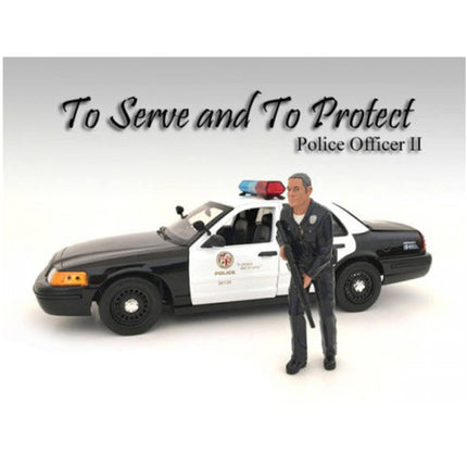 American Diorama Figure - Police Officer II For 1:18 Scale Models, 4 inches Tall ,