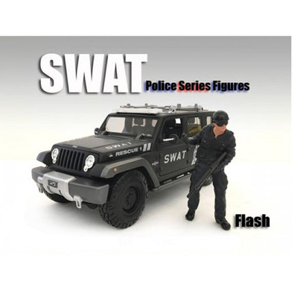 American Diorama Figure - SWAT Team Flash For 1:24 Scale Models Blister Pack 3 inch ,