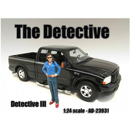 American Diorama Figure - "The Detective #3" Figure For 1:24 Models Blister Pack ,