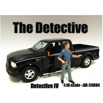 American Diorama Figure - "The Detective #4" For 1:18 Scale Models Blister Pack ,