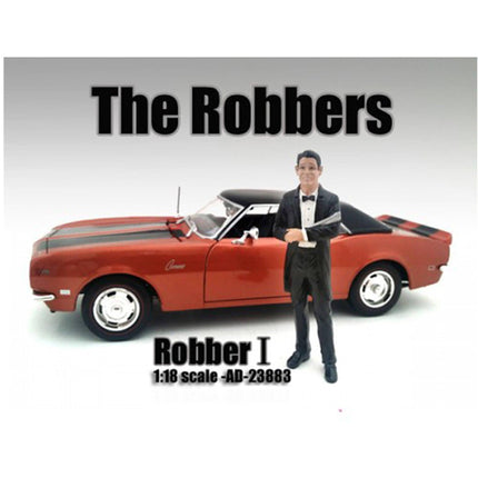 American Diorama Figure - "The Robbers" Robber I For 1:18 Scale Models, 4 inch Tall ,