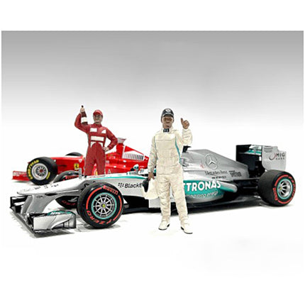 American Diorama Figures A and B Set - "Racing Legends" 2000's 1/18 Scale Models ,