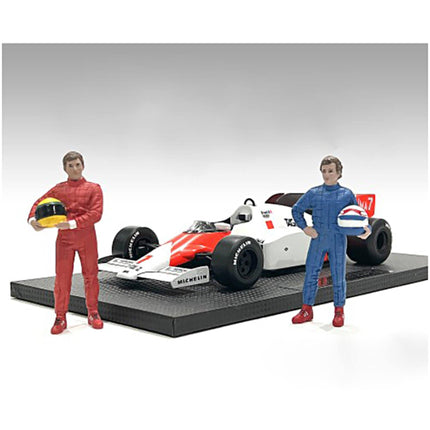American Diorama Figures A and B Set - "Racing Legends" 80's for 1/18 Scale Models ,