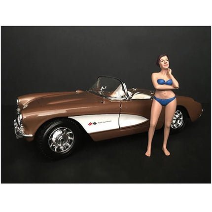 American Diorama Figurine - December Bikini Calendar Girl for 1/18 Models Blister Pack ,