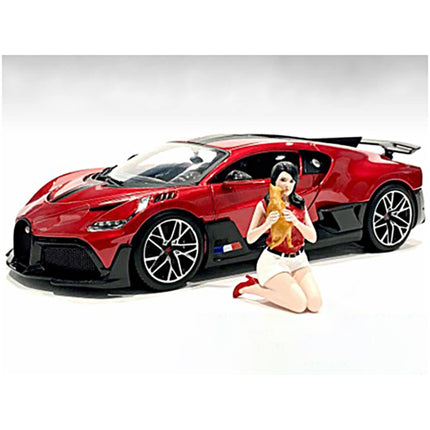 American Diorama Figurine - Girls Night Out Gigi with Cat for 1/18 Scale Models ,