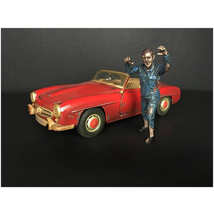 American Diorama Figurine II - Zombie Mechanic for 1/24 Scale Models Blister Pack ,