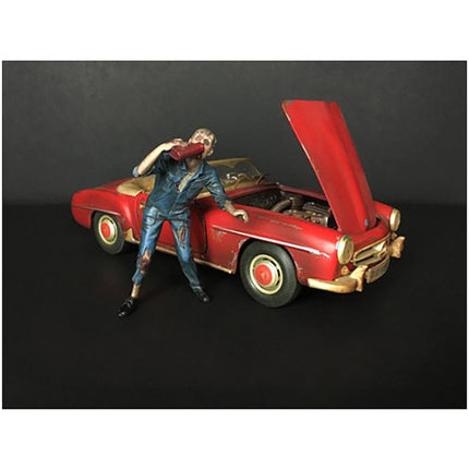 American Diorama Figurine III - Zombie Mechanic for 1/18 Scale Models Blister Pack ,