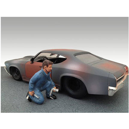 American Diorama Figurine - Mechanic Jerry Polyresin for 1/24 Models Blister Pack ,