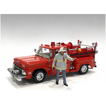 American Diorama Fire Captain Figure - 4 inch Firefighters for 1/18 Scale Models ,