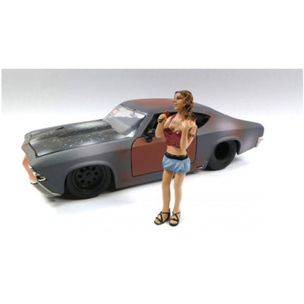 American Diorama Look Out Girl Monica Figure - For 1:24 Scale Diecast Car Models ,