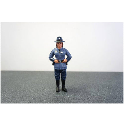 American Diorama State Trooper Sharon Figure - 3 inch For 1:24 Diecast Model Cars ,