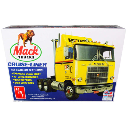 AMT 1/25 Model Kit - Skill 3 Mack Cruise-Liner Truck Chrome Plated Parts Vinyl Tires ,