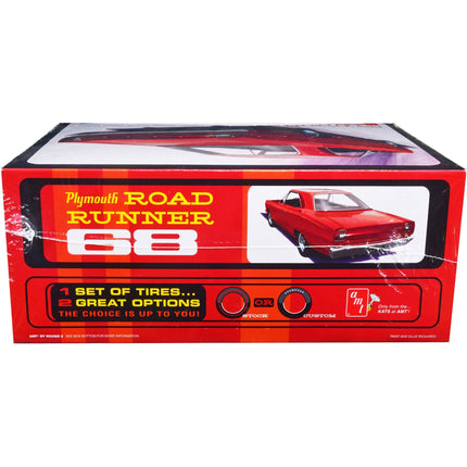 AMT 1/25 Scale Model Kit - (Skill 2) 1968 Plymouth Road Runner with Vinyl Tires ,