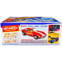 AMT 1/25 Scale Model Kit - Skill 2 Hot Wheels Opel GT 3-in-1 Plastic with Roll Bar ,