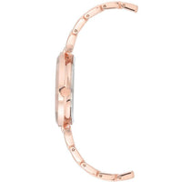 Anne Klein Women's Quartz Watch - Black Dial Rose Gold Tone Bracelet | 3046NVRG ,