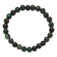 Aquatic Agate Beaded Stretch Bracelet ,