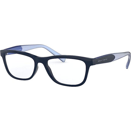 Armani Exchange Unisex Eyeglasses - Shiny Blue Rectangular Frame | 0AX3068 8302 ,