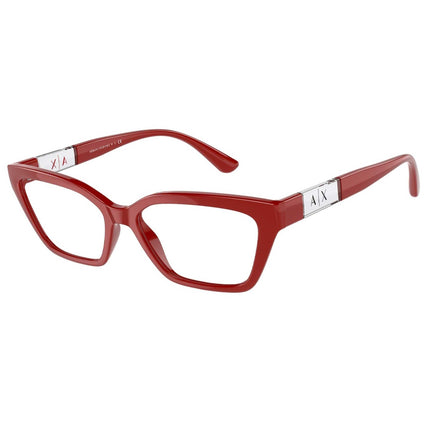 Armani Exchange Women's Eyeglasses - Demo Lens Shiny Red Plastic Frame | 0AX3092F 8088 ,