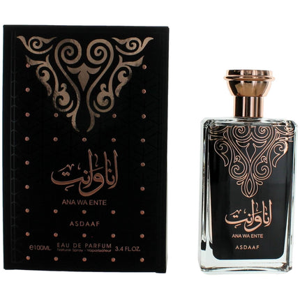 Asdaaf Unisex Eau De Parfum Spray - Ana Wa Ente Delightful Blend Of Musks, 3.4 oz ,