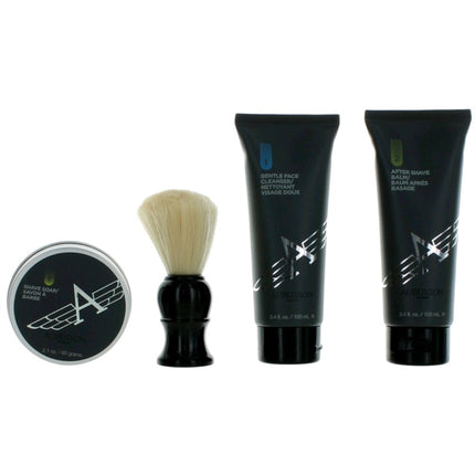 Aubusson Men's Shave Set - Delightful Aromatic Cruiser Grooming Advanced, 4 Piece ,