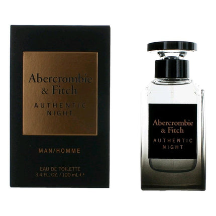 Authentic Night by Abercrombie & Fitch, 3.4 oz Eau De Toilette Spray for Men ,