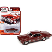 Auto World 1/64 Diecast Car - 1966 Oldsmobile 442 Autumn Bronze Metallic, Red Interior ,