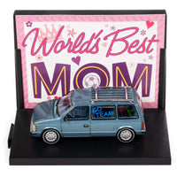 Auto World 1/64 Scale Pickup Truck and Car - Set of 2 Pieces Red and Blue Metallic ,