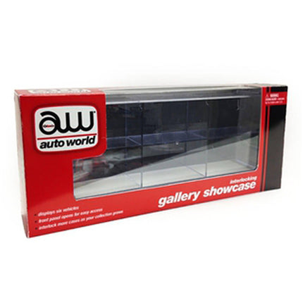 Auto World 6 Car Interlocking Collectible Display - Show Case for 1/64 Scale Cars ,