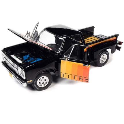 Autoworld 1/18 Diecast Pickup Truck - 1980 Dodge D150 Pick-M-Up Utiline Black ,