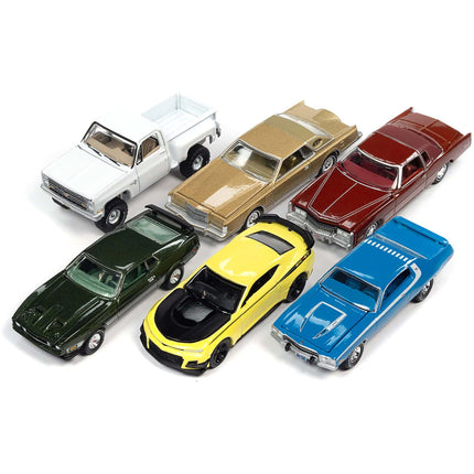 Autoworld Model Car - 1/64 Scale Auto World Premium 2022 Release 1, Set B of 6 pc ,