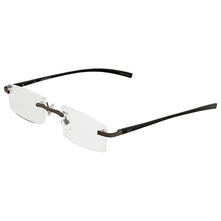 B+D Unisex Eyeglasses - AL Readers Rimless +2.00, Matte Gun/Black | 2288-99-20 ,