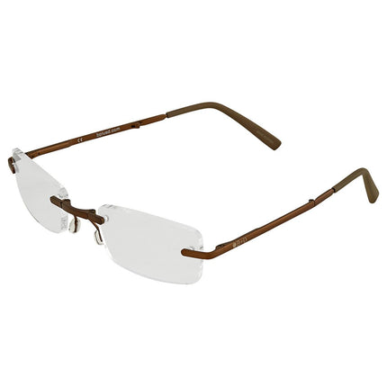 B+D Unisex Eyeglasses - Folding Readers +1.50, Matt Brown/Brown | 2244-38-15 ,