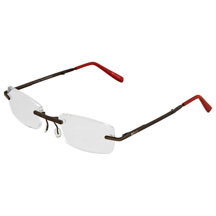 B+D Unisex Eyeglasses - Folding Readers +1.50, Matt Grey/Red | 2244-92-15 ,