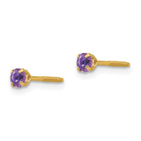 Madi K Kid's 14k 3mm Synthetic Birthstone Earrings ,