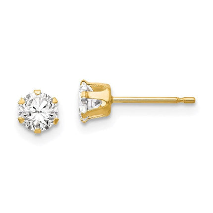 Madi K Kid's 14k CZ Stud Post Earrings ,