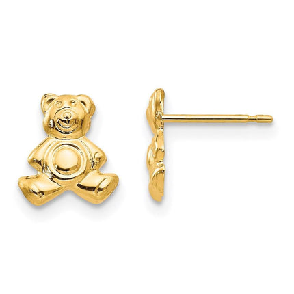 Madi K Kid's 14k Teddy Bear Post Earrings ,