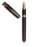 Pineider Fountain Pen - Alchemist Stromboli Black, 14k Fine Nib | SFPF0PP3305448 ,