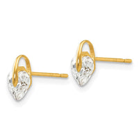 Madi K Kid's 14k CZ Heart Post Earrings ,