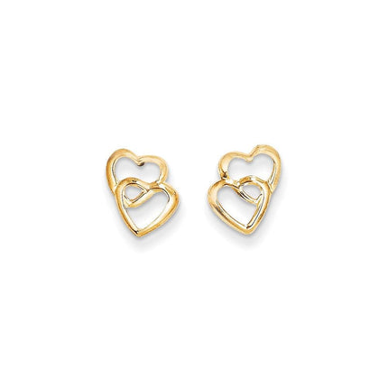 Madi K Kid's 14k Hearts Post Earrings ,