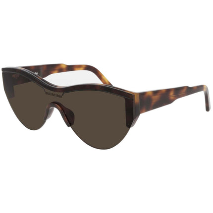 Balenciaga Unisex Sunglasses - Havana Half Rim Plastic Frame | BALENCIAGA BB0004S 7 ,