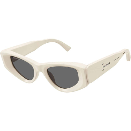 Balenciaga Women's Sunglasses - Beige Acetate Cat Eye Frame Grey Lens | BB0243S 003 ,