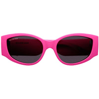 Balenciaga Women's Sunglasses - Fuchsia Acetate Cat Eye Frame Grey Lens | BB0258S 004 ,