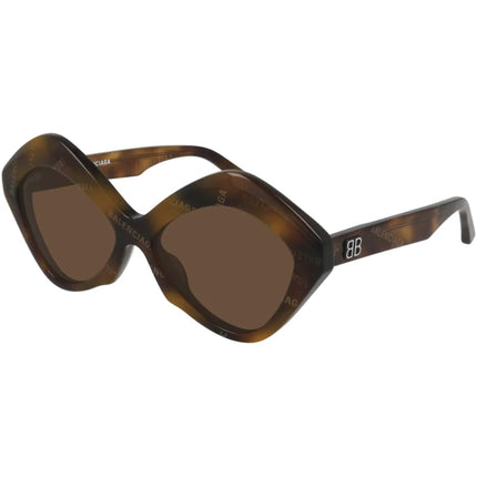 Balenciaga Women's Sunglasses - Havana Geometric Shape Frame | BALENCIAGA BB0125S 002 ,