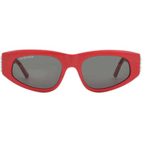 Balenciaga Women's Sunglasses - Red Acetate Cat Eye Frame Grey Lens | BB0095S 016 ,
