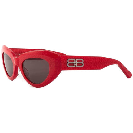 Balenciaga Women's Sunglasses - Red Acetate Cat Eye Frame Grey Lens | BB0236S 003 ,